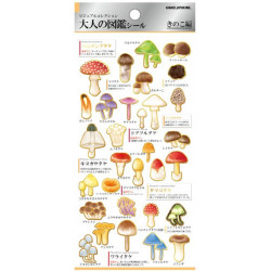 « Champignons » Otonano-Zukan autocollants en papier