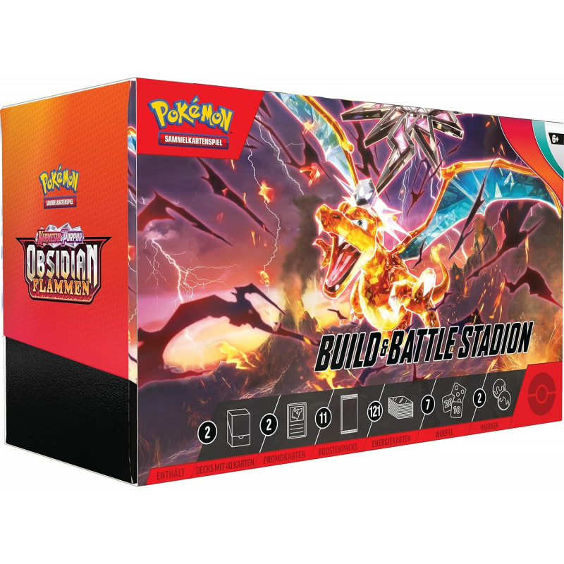 [German edition] Build & Battle Stadion Obsidianflammen - Pokémon Cards