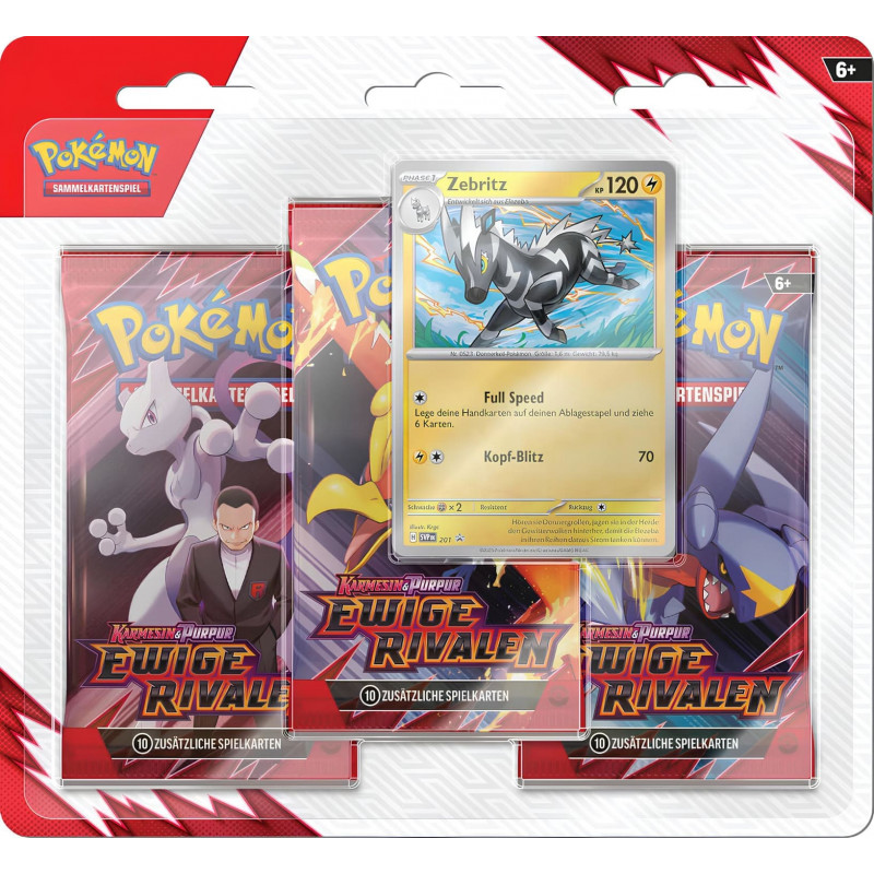 [from 30.5][German edition] Blister with 3 Boosters und Zebritz Promo cards - Pokémon Cards
