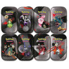 [in German] all 8 Schwarze Blitze & Weisse Flammen Mini Tin Boxes - Pokémon Cards
