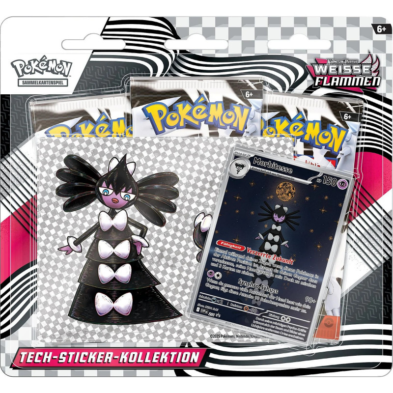 [en allemand] Weiße Flammen colléction Tech Sticker avec Morbitesse - Cartes Pokémon Karmesin & Purpur