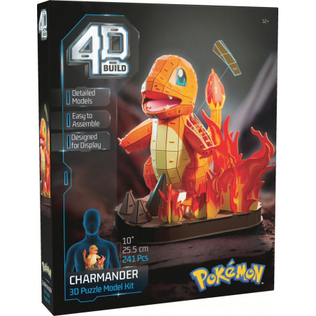 Pokémon Glumanda - Puzzle mit 241 Teilen von 4D Build