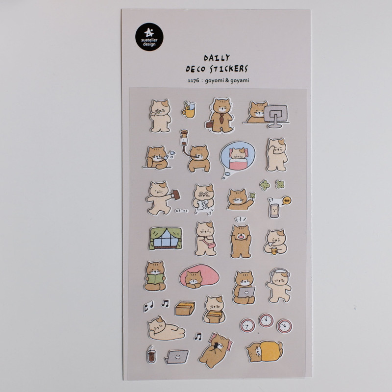 Niedliche Katzen - Daily Deco Stickers Aufkleber
