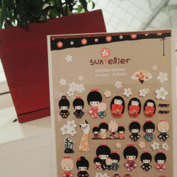 Kokeshi - Daily Deco Stickers autocollants