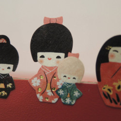 poupées kokeshi - Daily Deco Stickers autocollants