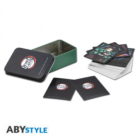 Demon Slayer classic playing card in a metal tin