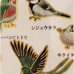 « Oiseaux » Otonano-Zukan autocollants en papier