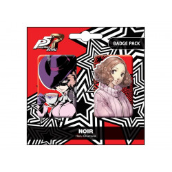 Persona 5 Royal – Set de 2 badges – Noir / Haru Okumura –...