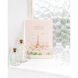 Illustriertes A5 Reisetagebuch „Der Tokio-Turm im Frühling“