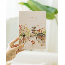 Illustriertes A5 Reisetagebuch „Kyoto: Hokanji-Tempel“