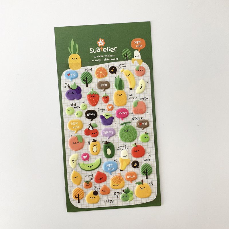 Fruits et légumes - Daily Deco Stickers autocollants gonflés