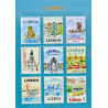 'Lisbon' Deko-Aufkleber in Briefmarkenform – von Pansydaisy