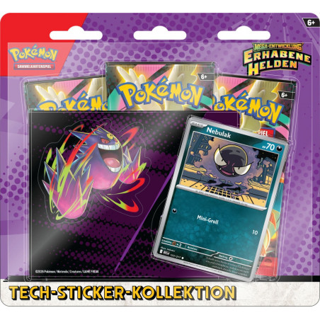 [ab 30.1.][max. 2] Erhabene Helden Nebulak Tech-Sticker-Kollektion - Pokémon Karten Mega Entwicklung