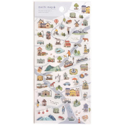 « Ville Blanche » Machi Map autocollants