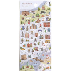 'Blue City' Machi Map stickers