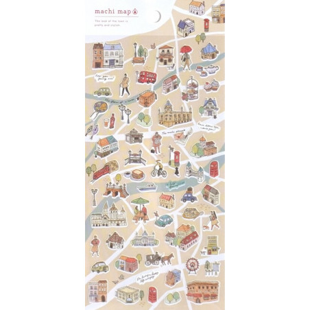 « Ville Brune » Machi Map autocollants