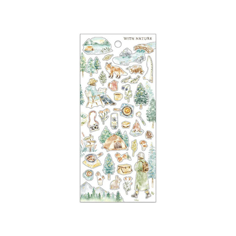 'Hiking' With Nature stickers
