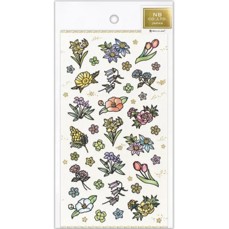 « Fleurs » autocollant de style japonais