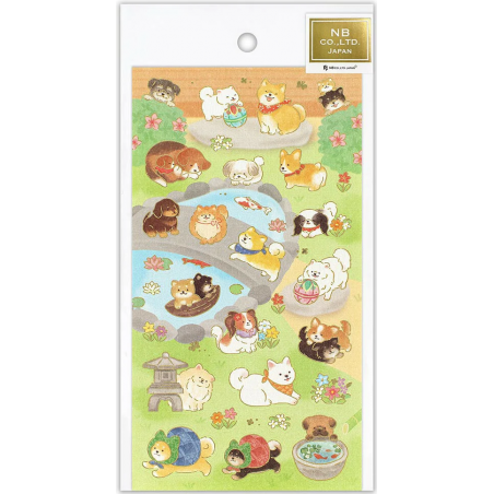'Hunde im japanischen Garten' japanischer Stil Aufkleber