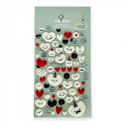 Herzballons - Daily Deco Stickers 3D Aufkleber