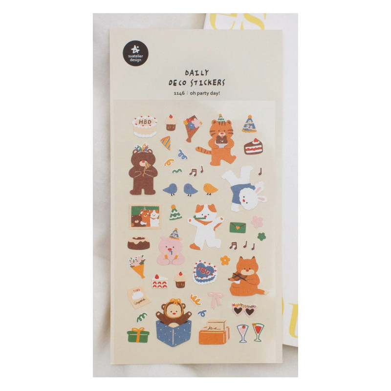 Une journée festive - Daily Deco Stickers autocollants