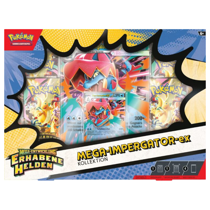 [ab 24.4.][online ausverkauft] Mega-Impergator-ex Kollektion - Erhabene Helden Pokémon Karten [deutsche Ausgabe]