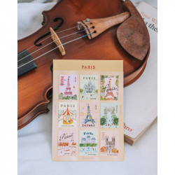 'Paris vol.1' Deko-Aufkleber in Briefmarkenform – von Pansydaisy