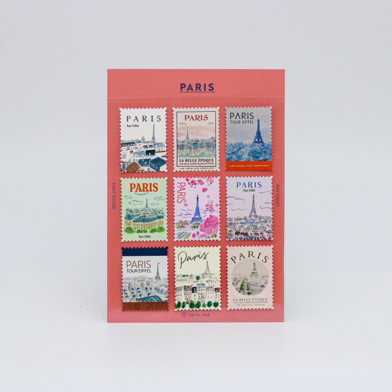 'Paris vol.2' Deko-Aufkleber in Briefmarkenform – von Pansydaisy