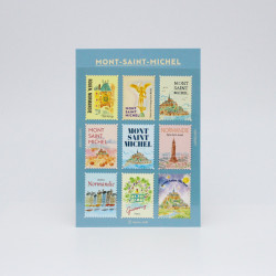 « Mont Saint Michel » Autocollants décoratifs en forme de timbres-poste - par Pansydaisy