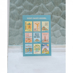 « Mont Saint Michel » Autocollants décoratifs en forme de timbres-poste - par Pansydaisy