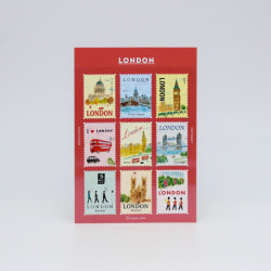 « London » Autocollants décoratifs en forme de timbres-poste - par Pansydaisy