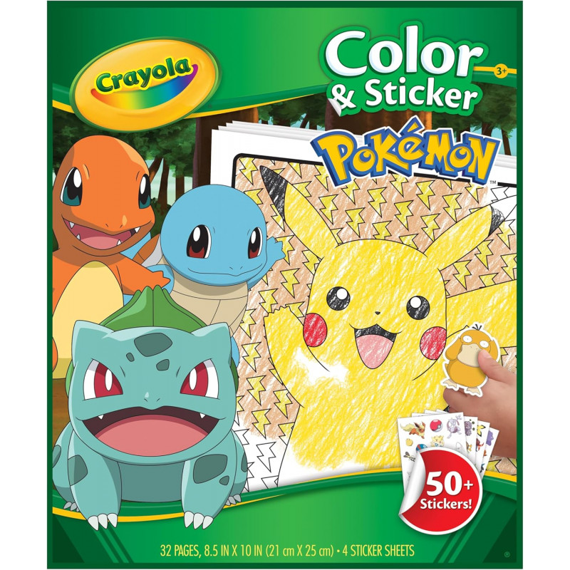 Pokémon: 50 Stickers and coloring book by CRAYOLA