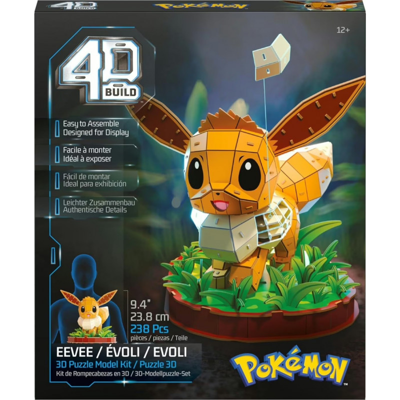 Pokémon Evoli- Puzzle mit 238 Teilen von 4D Build
