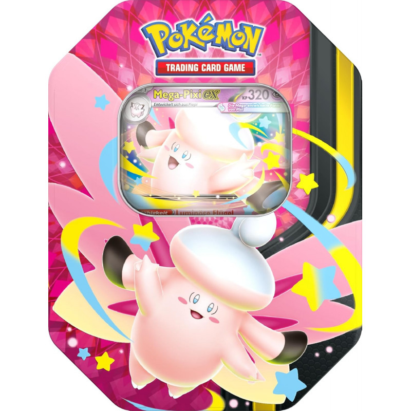 [en allemand] Mega-Pixi Tin boîte - cartes Pokémon