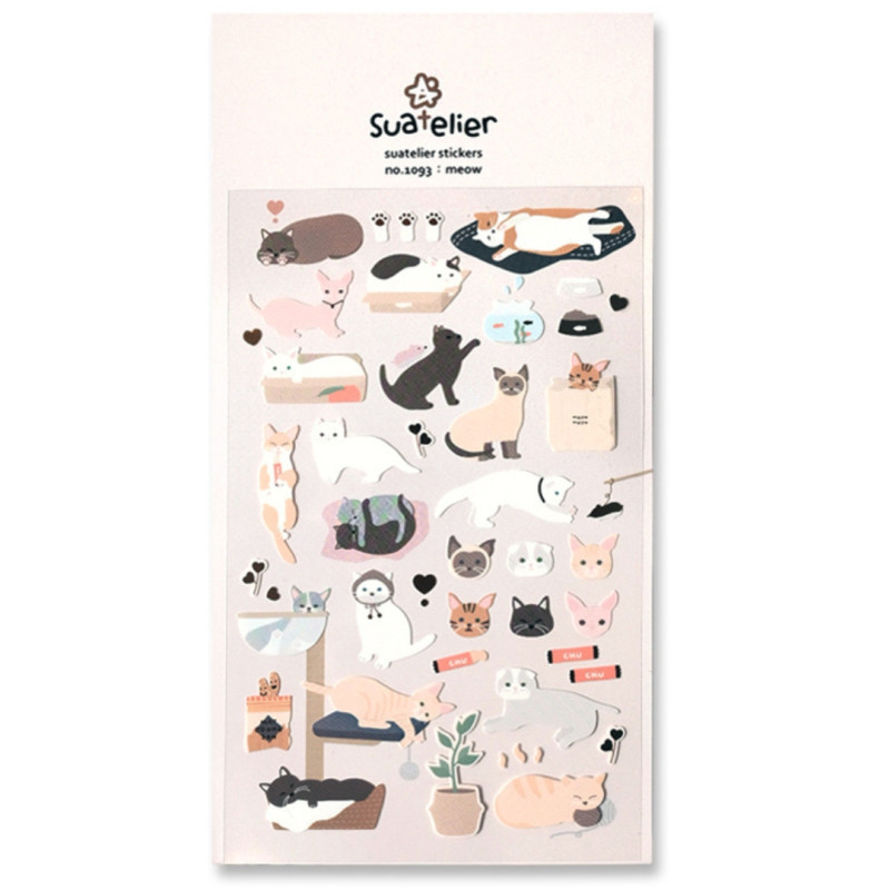 meow!! Katzen - Daily Deco Stickers Aufkleber