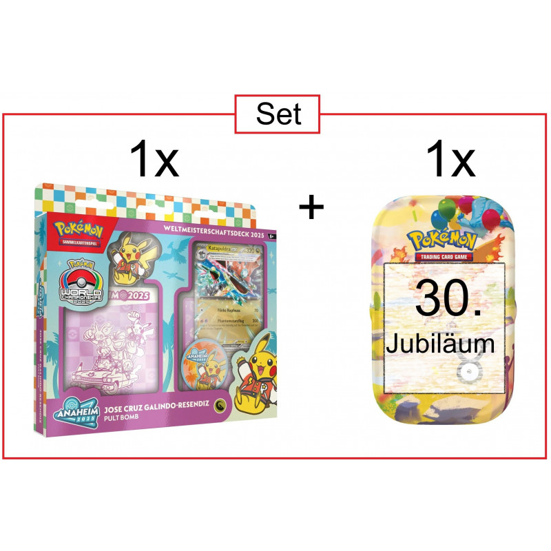 [German edition] Set: Weltmeisterschaftsdeck Pult Bomb + Mini Tin - Pokémon Cards