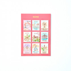 'Rome' Deko-Aufkleber in Briefmarkenform – von Pansydaisy
