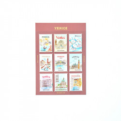 'Venice' postage stamp shaped deco stickers - by Pansydaisy