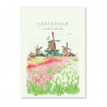 Illustriertes A5 Reisetagebuch „Amsterdam (Windmühle)“
