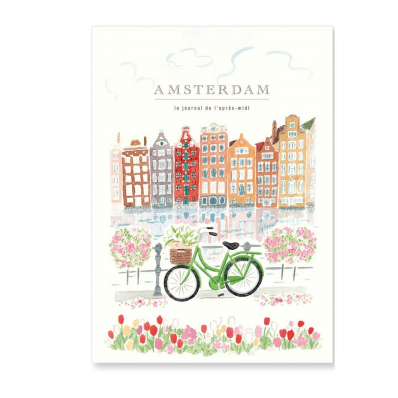 Illustriertes A5 Reisetagebuch „Amsterdam (Kanäle)“