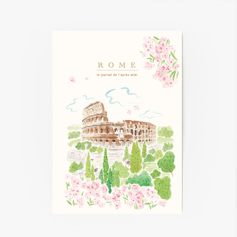 Illustrated A5 Travel Journal "Rome (Colosseum)"