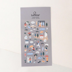 journée pluvieuse - Daily Deco Stickers autocollants