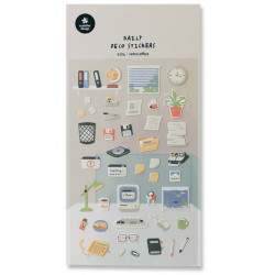 Bureau rétro - Daily Deco Stickers autocollants