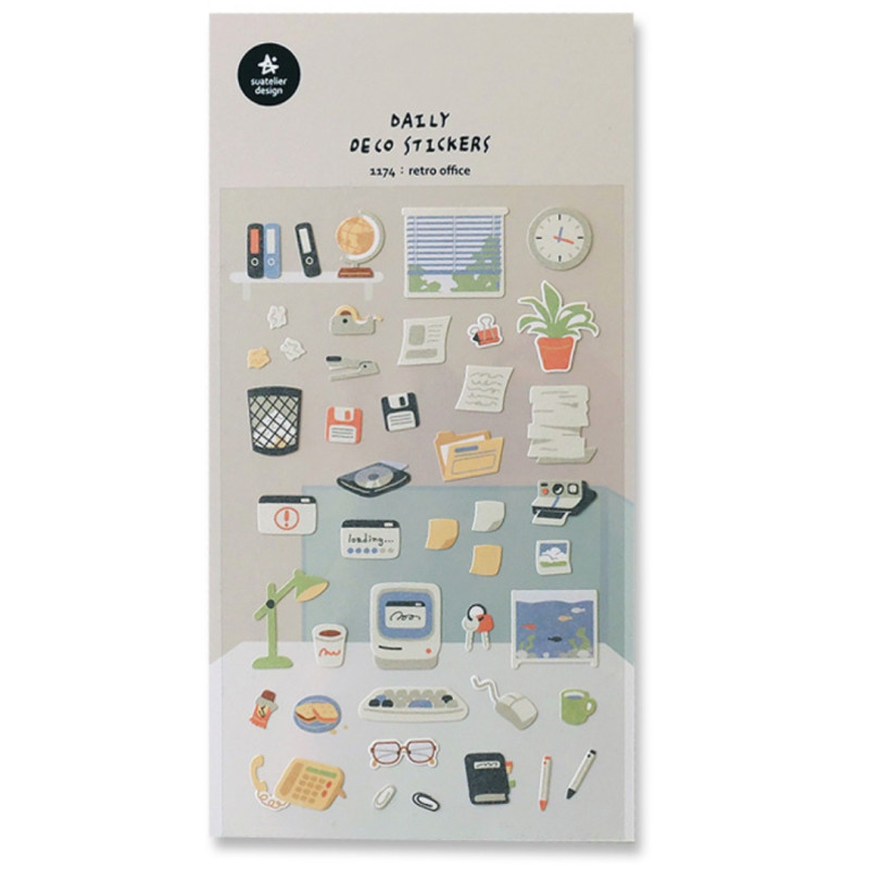 Bureau rétro - Daily Deco Stickers autocollants