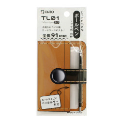 noir TL01 super petit stylo à bille rétractable 0,5 mm par Ohto (rechargeable)