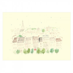 Illustriertes A5 Reisetagebuch „Paris (Blüten)“