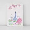 Illustriertes A5 Reisetagebuch „Paris (Blüten)“