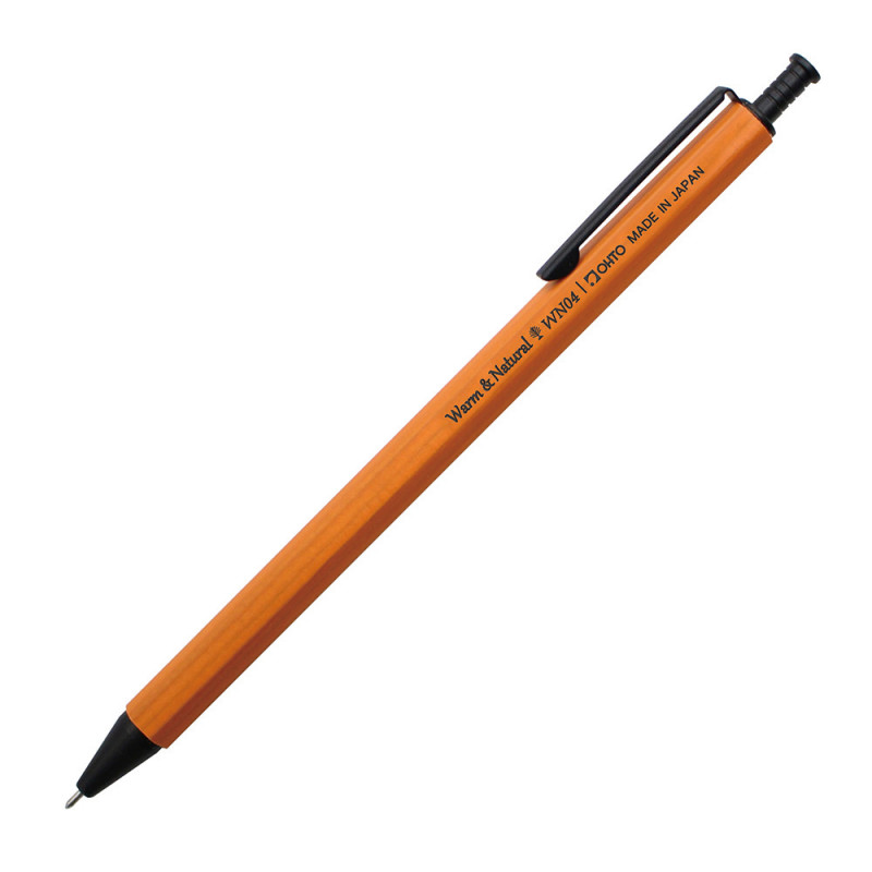 orange WN04 Druckkugelschreiber aus Holz von Ohto (nachfüllbar)