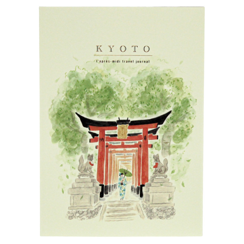 Illustriertes A5 Reisetagebuch „Kyoto: der Inari-Tempel“