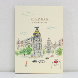 Illustriertes A5 Reisetagebuch „Madrid (Gran Vía)“